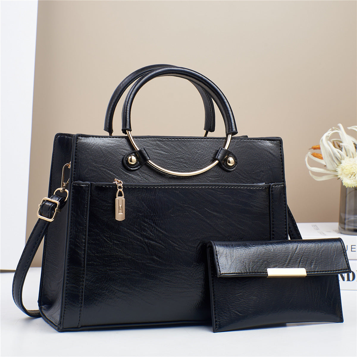 Elegant Women's 2-Piece Vintage Tote Set