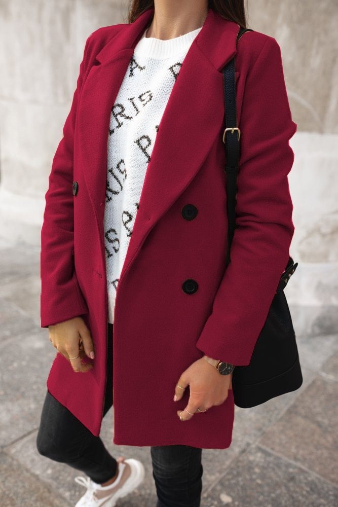 Elegant Double-Breasted Jacket for Women