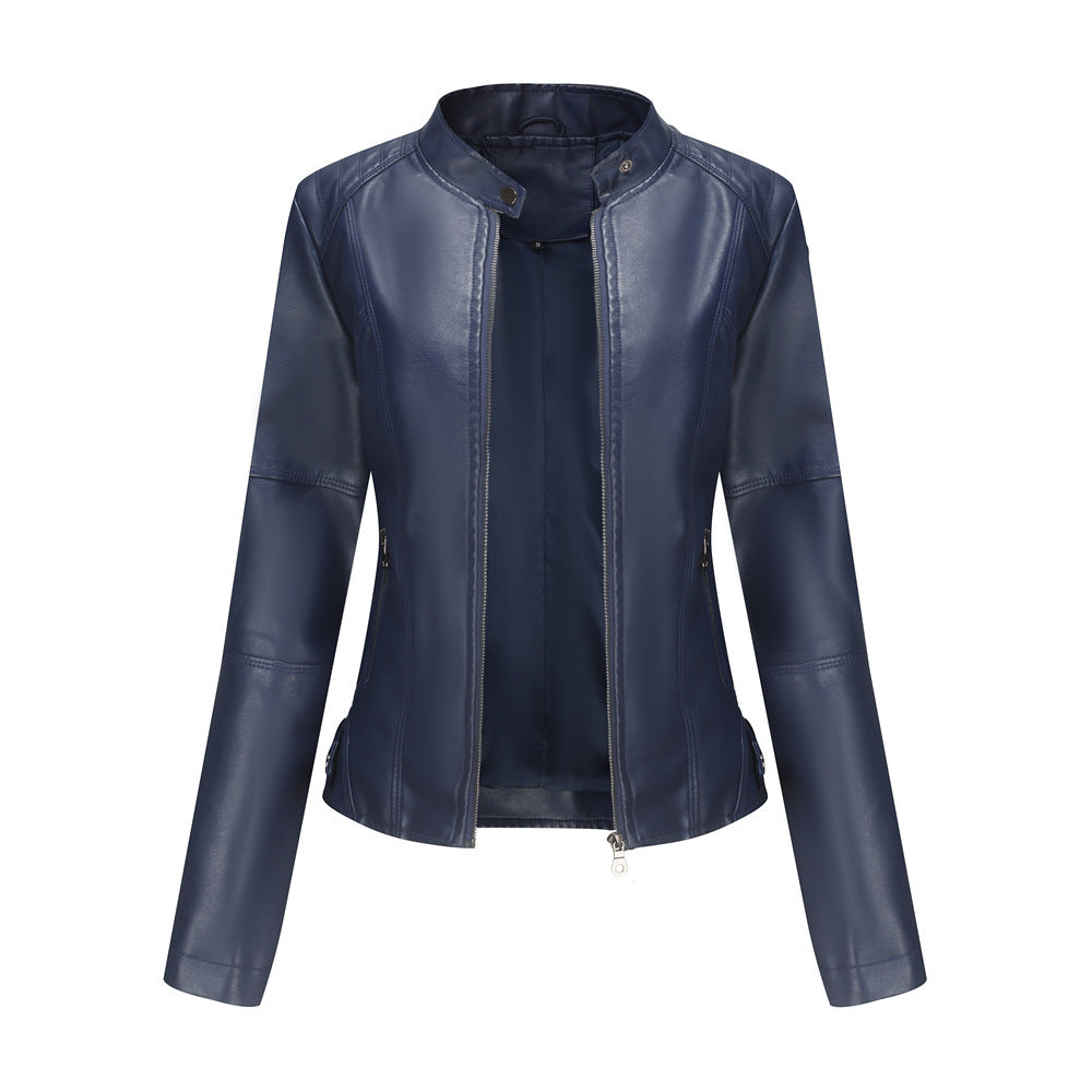 Women's Slim Fit Vegan Leather Jacket