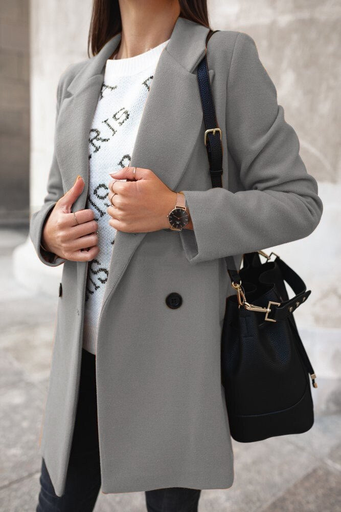 Elegant Double-Breasted Jacket for Women