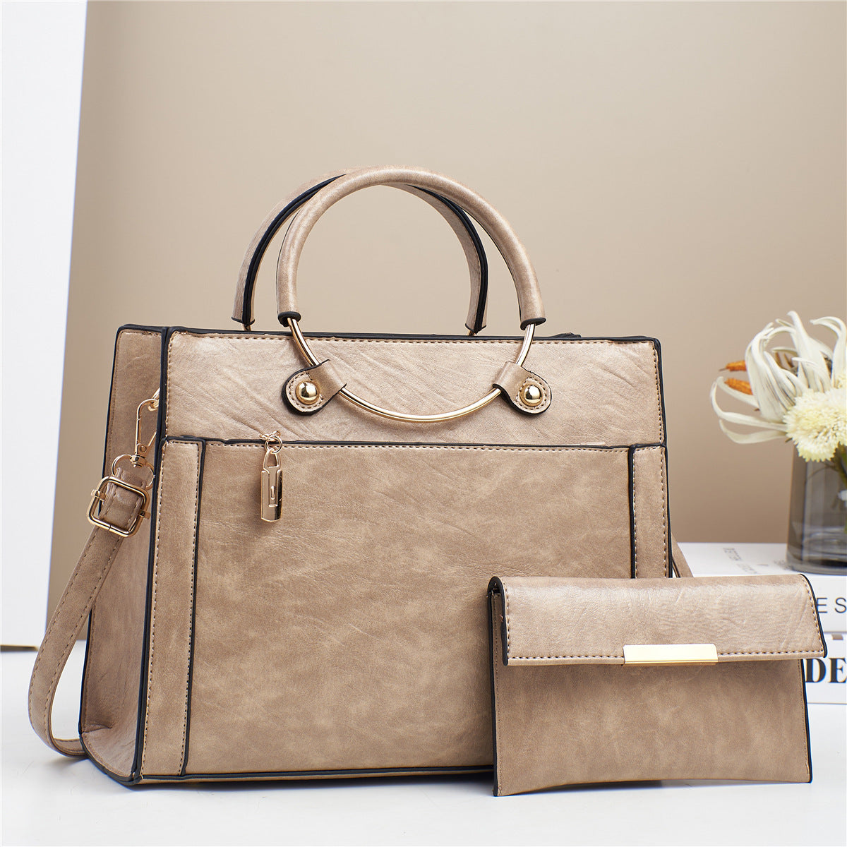 Elegant Women's 2-Piece Vintage Tote Set