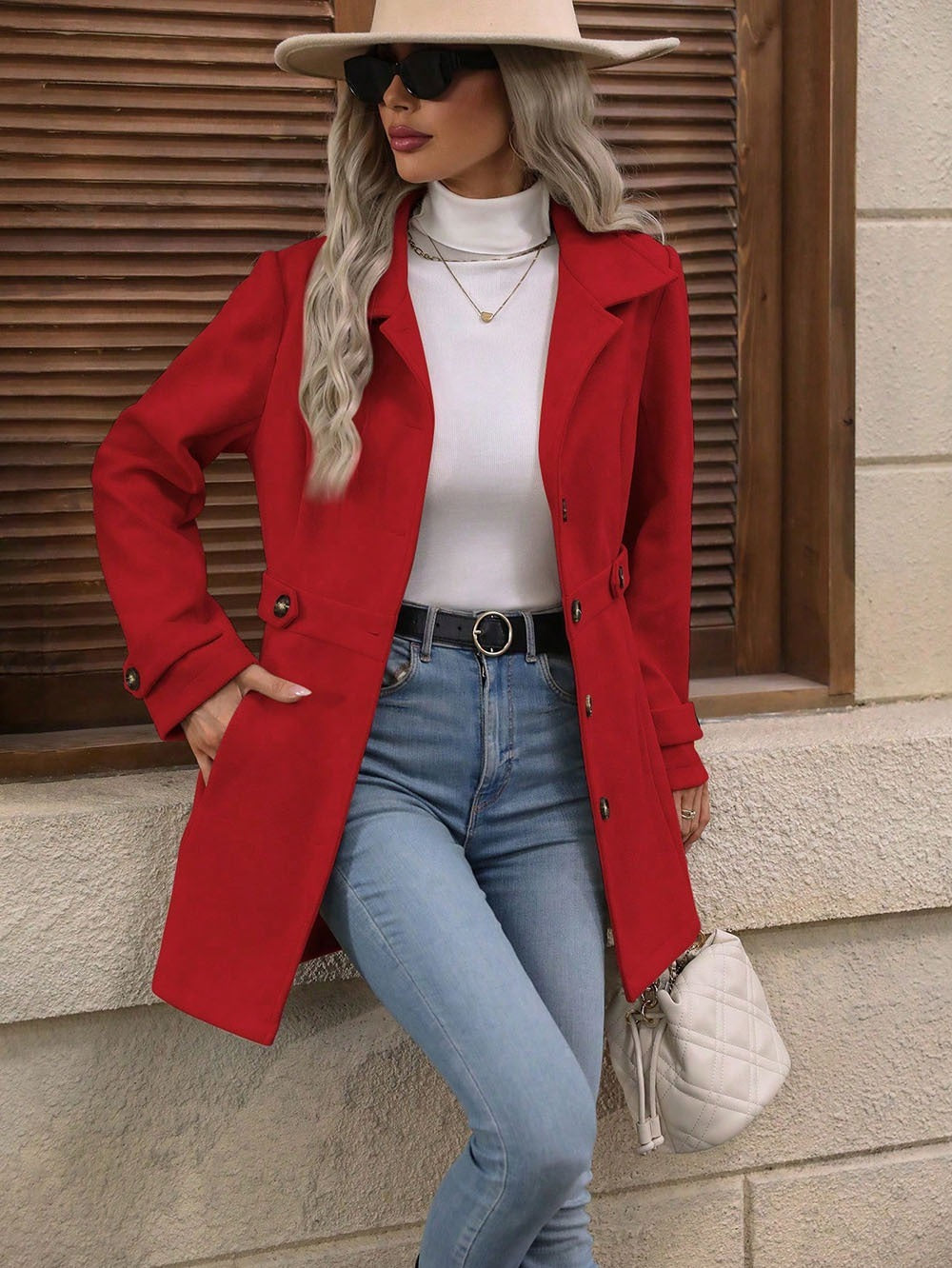 Elegant Women's Suit Jacket - Retro Slim Fit