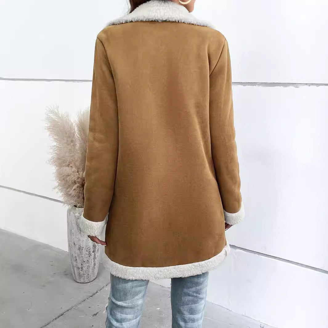 Stylish Loose-Fit Coat with Pockets - Autumn/Winter