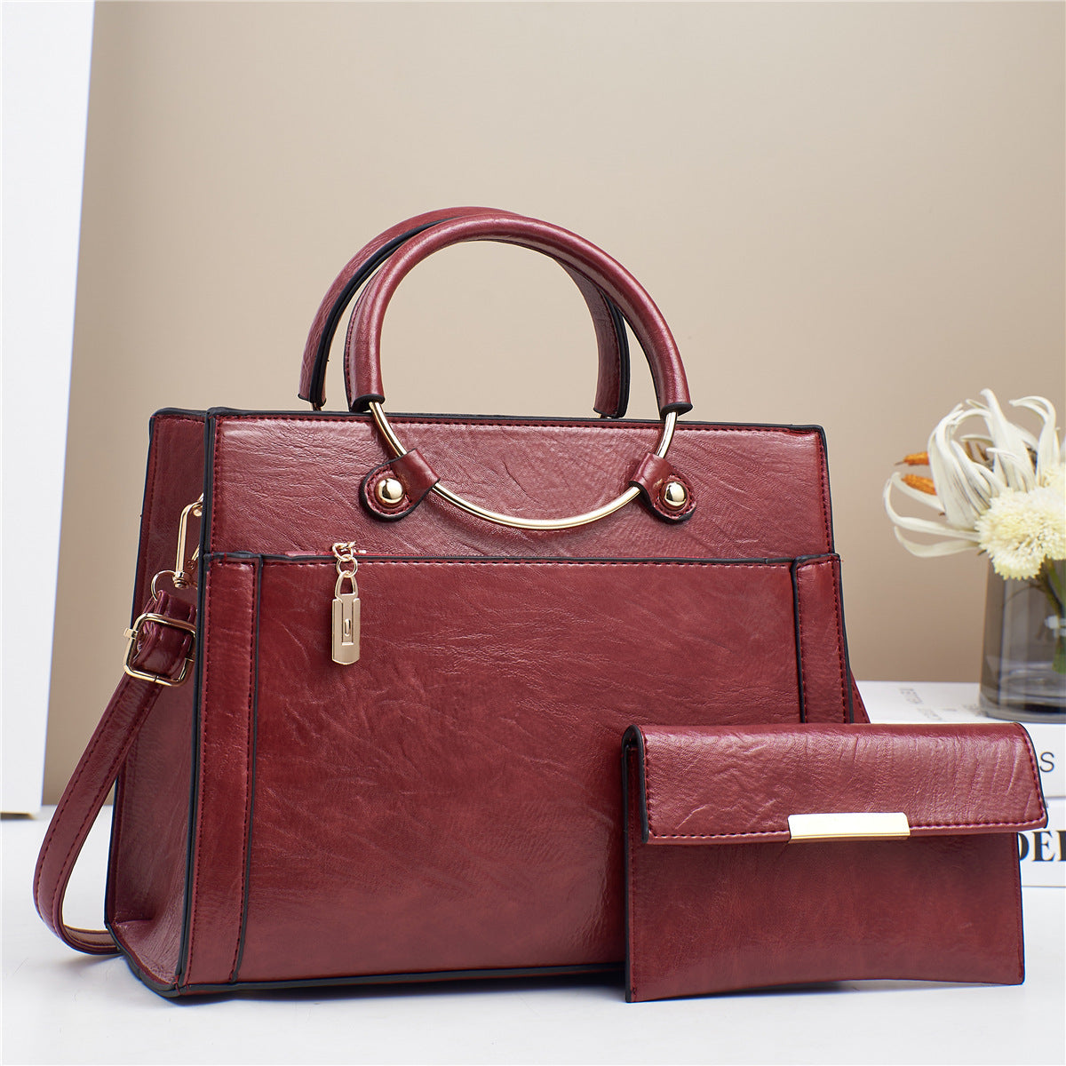 Elegant Women's 2-Piece Vintage Tote Set
