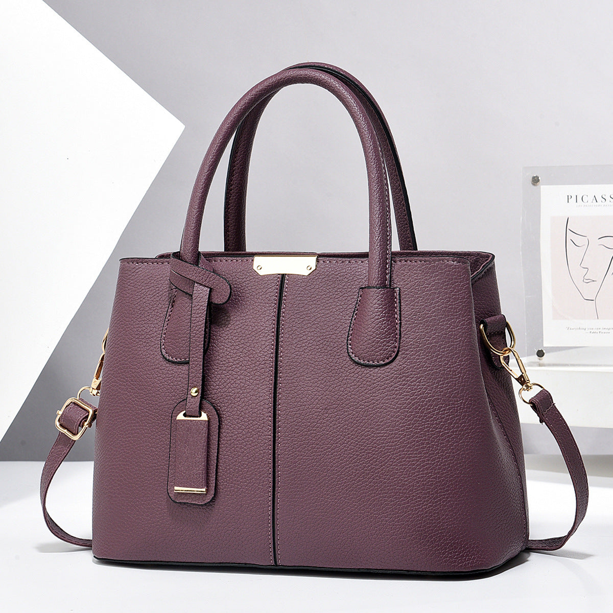 Vegan Leather Women's Tote Bag - Stylish & Spacious