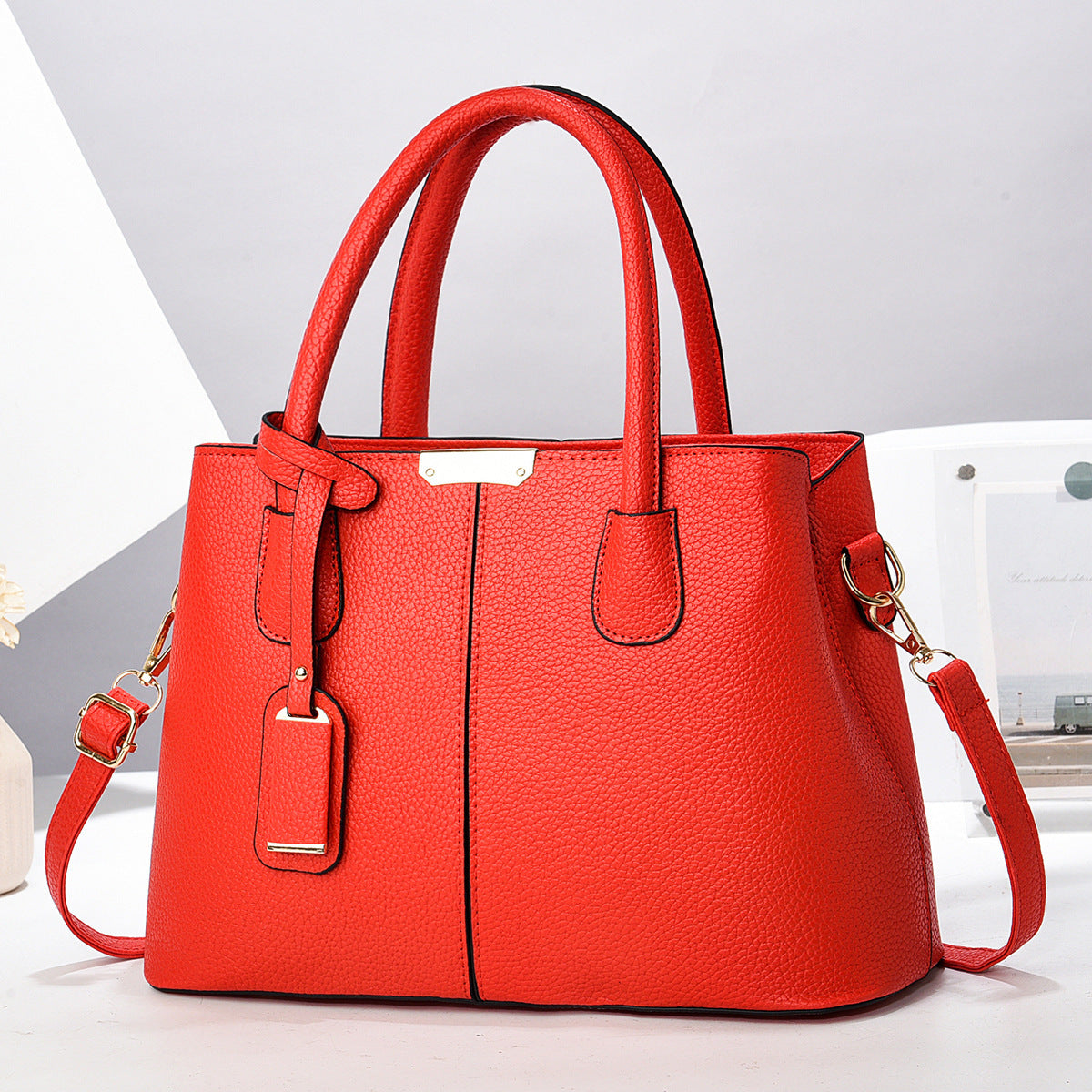 Vegan Leather Women's Tote Bag - Stylish & Spacious
