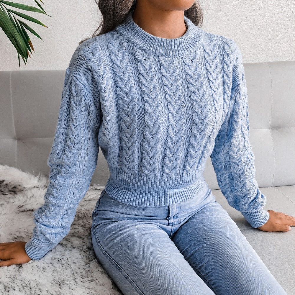 Elegant V Neck Knit Sweater for Women - Cozy Autumn Essential