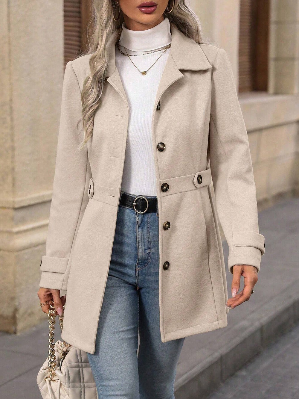 Elegant Women's Suit Jacket - Retro Slim Fit