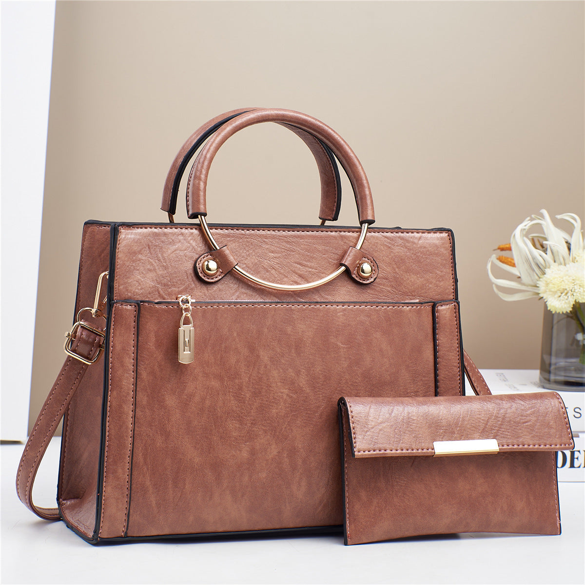 Elegant Women's 2-Piece Vintage Tote Set