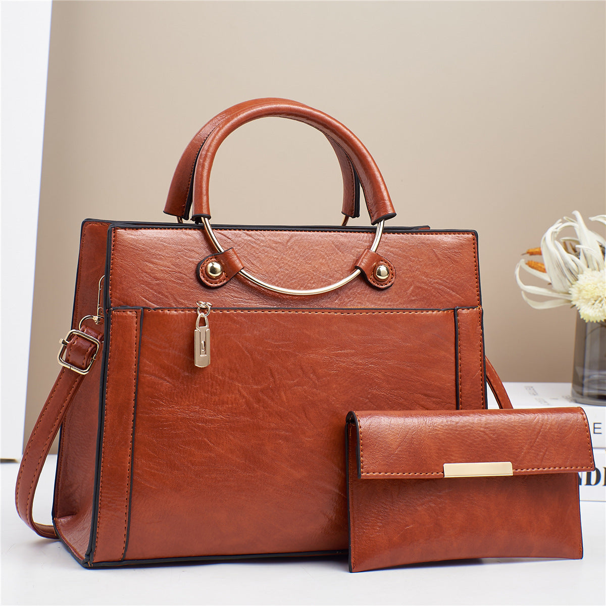 Elegant Women's 2-Piece Vintage Tote Set