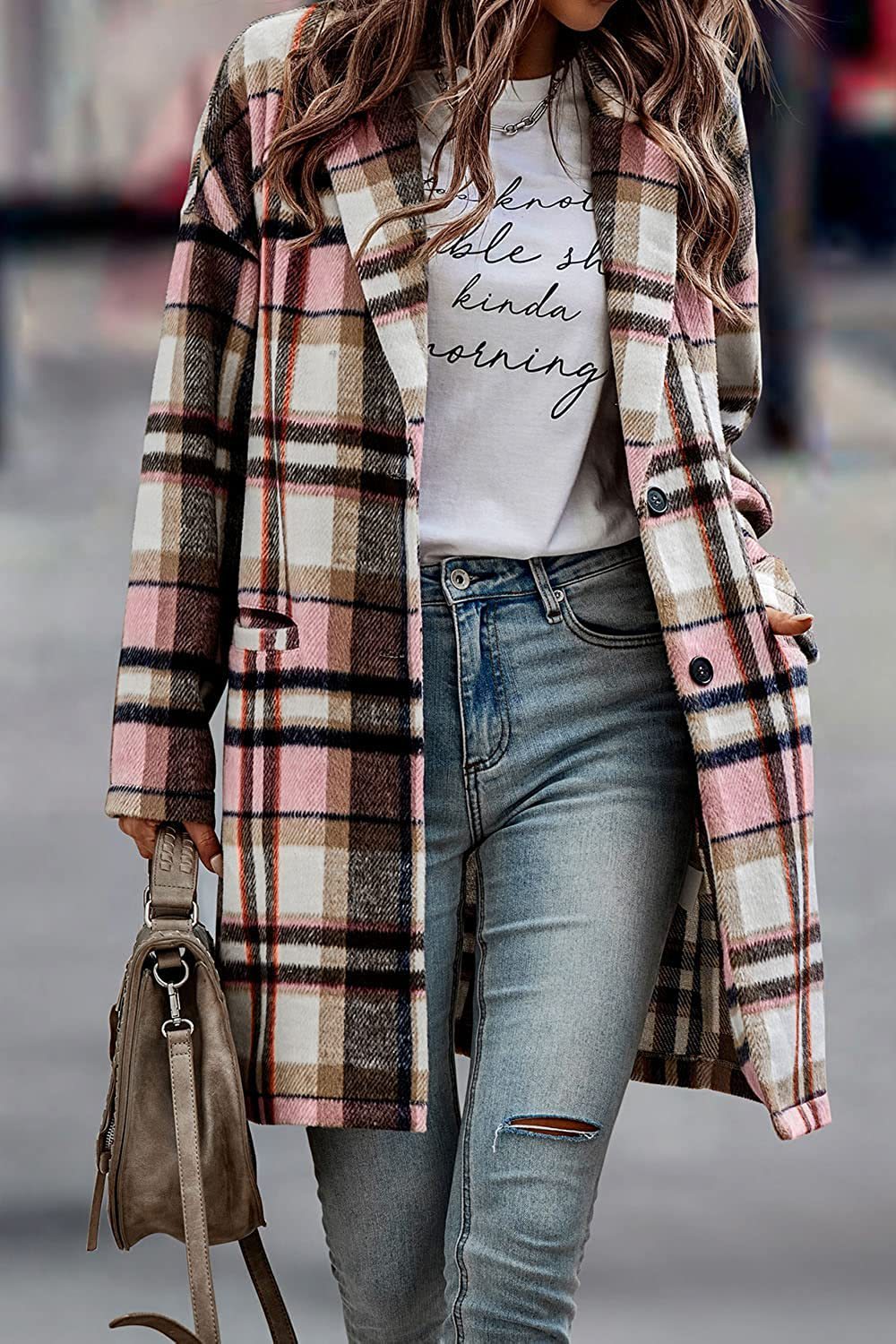 Chic Plaid Jacket Coat for Women