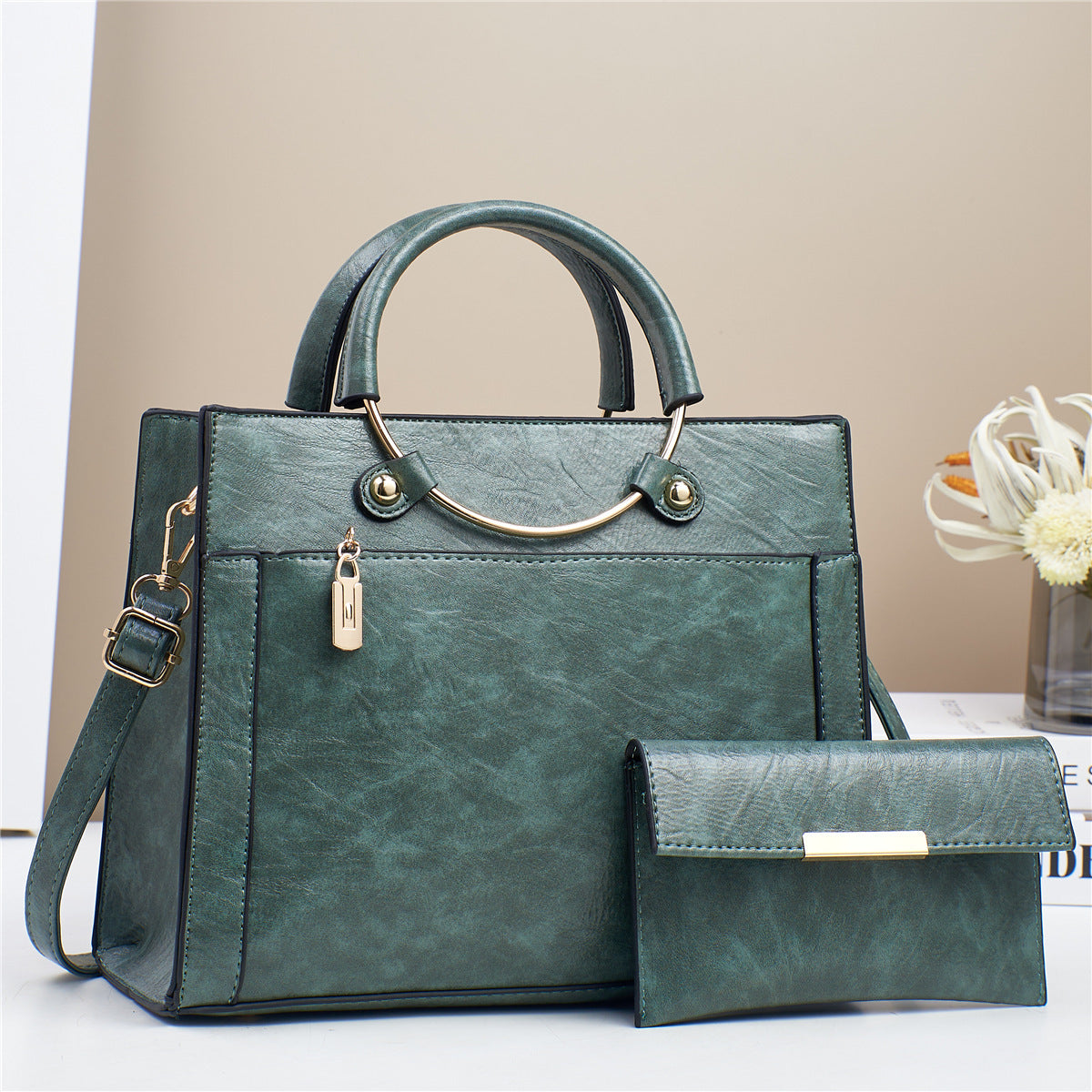 Elegant Women's 2-Piece Vintage Tote Set