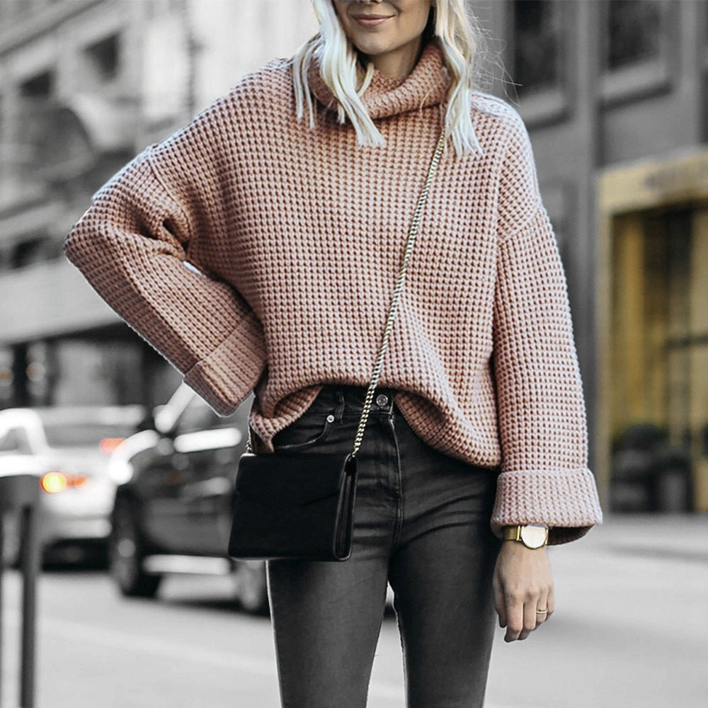 Elegant Women's Turtleneck Knitted Sweater