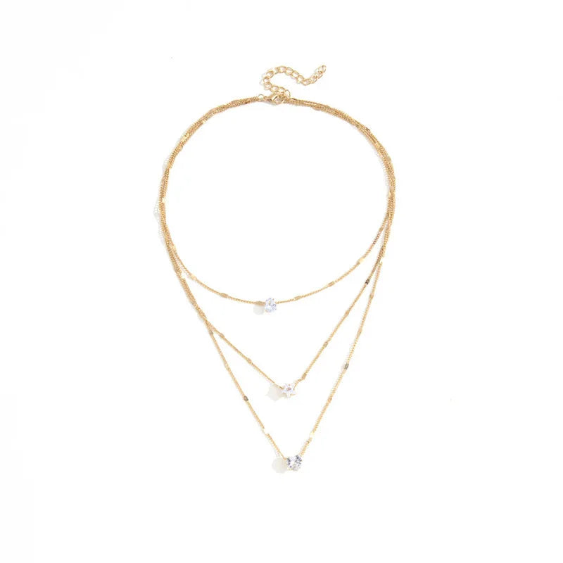 Vintage Crystal Love Heart Jewelry Set – 3 Pieces, Hypoallergenic