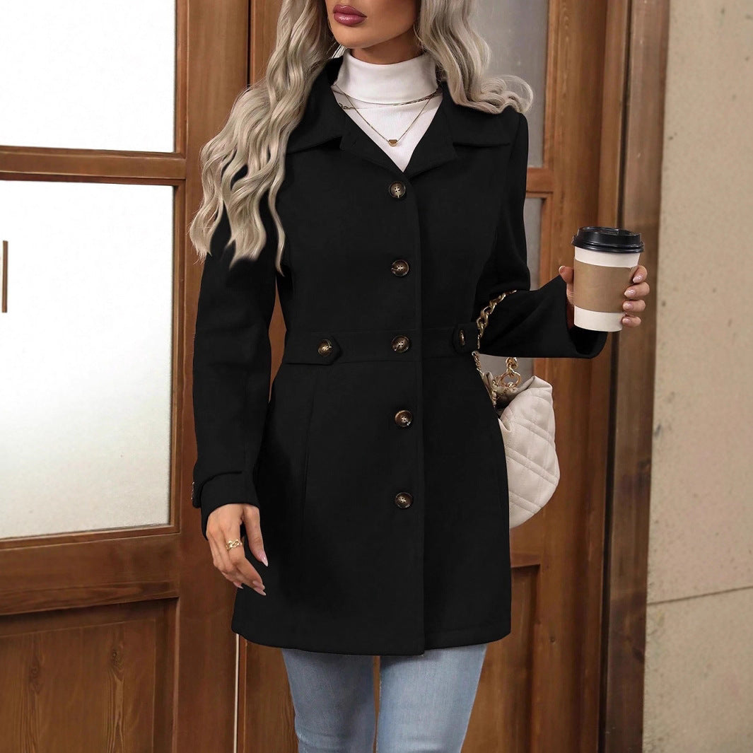 Elegant Women's Suit Jacket - Retro Slim Fit