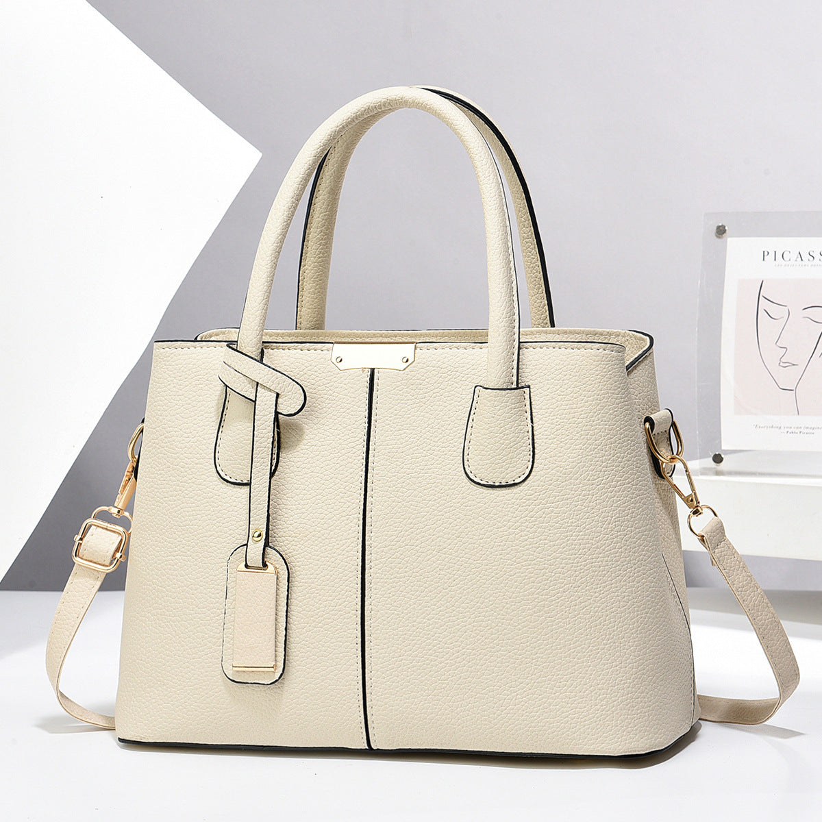 Vegan Leather Women's Tote Bag - Stylish & Spacious
