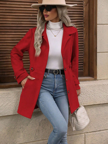 Elegant Women's Suit Jacket - Retro Slim Fit