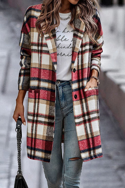 Chic Plaid Jacket Coat for Women