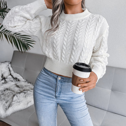 Elegant V Neck Knit Sweater for Women - Cozy Autumn Essential