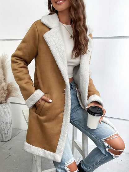 Stylish Loose-Fit Coat with Pockets - Autumn/Winter