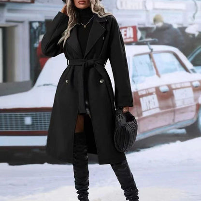 Women's Long Coat - Warm & Stylish