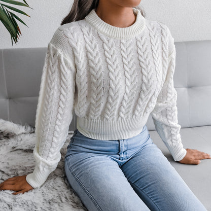 Elegant V Neck Knit Sweater for Women - Cozy Autumn Essential