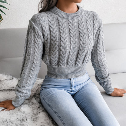 Elegant V Neck Knit Sweater for Women - Cozy Autumn Essential