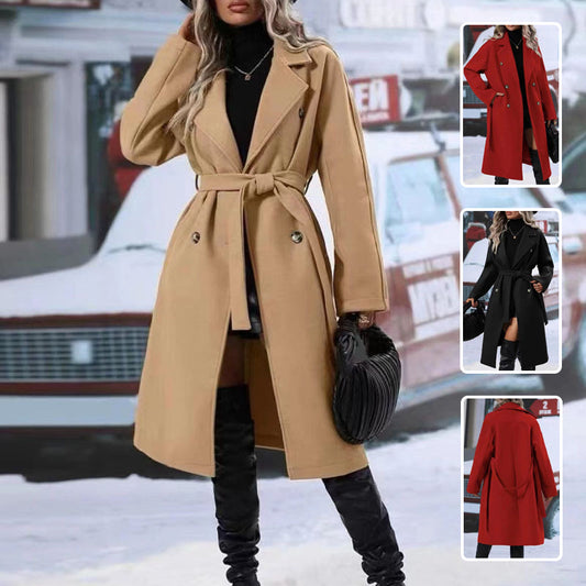 Women's Long Coat - Warm & Stylish
