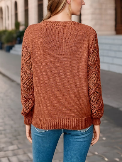 Elegant Women's V-Neck Knit Sweater