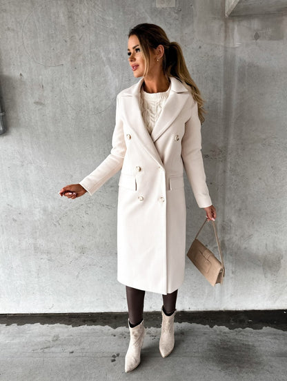 Fashion Slim Fit Woolen Coat for Women
